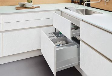 Бетон и дерево на кухне - 3